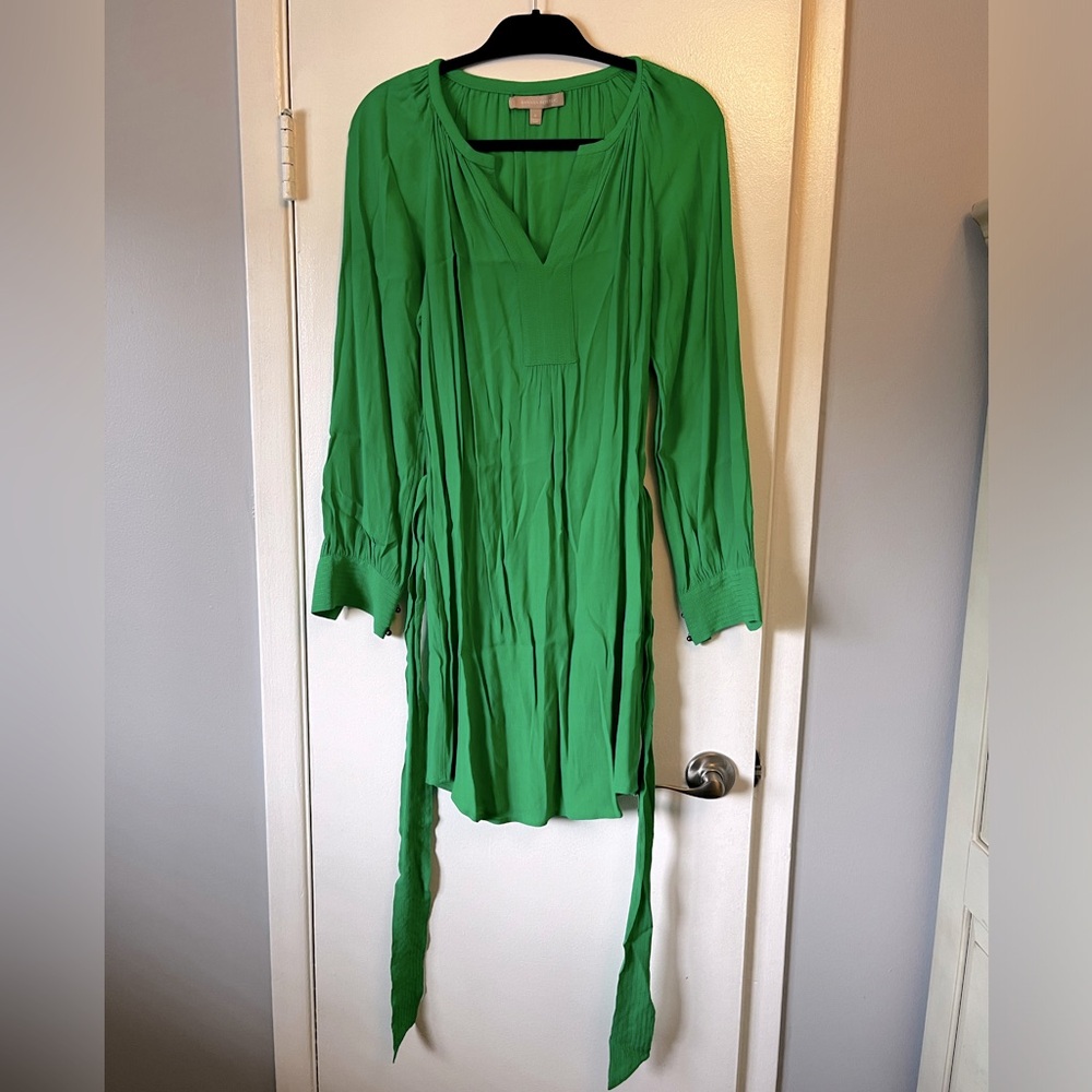 Banana republic green long sleeve dress